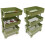 Mini Trolley Storage Rack with Wheels Dollhouse Shelf Display Green 2
