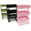 Mini Trolley Storage Rack with Wheels Dollhouse Shelf Display Green 3