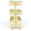 Mini Trolley Storage Rack with Wheels Dollhouse Shelf Display Green 9