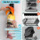Hat Organizer for Baseball Caps Wall Mount Adhesive Holder Black 3