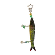 (Style 1) Unique Fish Pendant Statement Pendant Bag Pendant Key Ornament Plastic Texture Great for Dating and Social Event