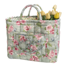 (G) Large Capacity Unique Style Laundry Basket Foldable Fabric Storage Organizers with Handles Fabric Storage Basket