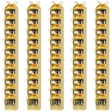 (reflective gold) Set of 50 Hollow Snack Boxes Mask Theme Cardboard Boxes Candy Box Party Treat Box Paperboard Texture for Party Supplies Black
