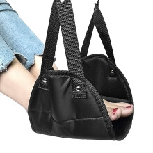 Airplane Footrest Hammock with Adjustable Straps, Ergonomic Travel Foot Support for Office and Flight