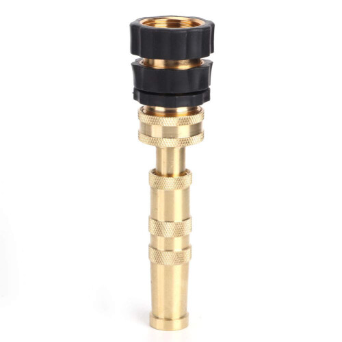 Brass Garden Hose Nozzle 1.2in Adjustable  Pressure Spray with Multiple Patterns for Watering 2