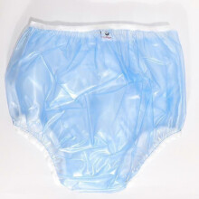 (S, Blue) Pvc Reusable Adult Pant Diapers-Good
