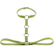 (Green) Erotic clothing new fashion leather harness sexy chest sculpting body waist belt punk gothic