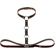 (Brown) Erotic clothing new fashion leather harness sexy chest sculpting body waist belt punk gothic