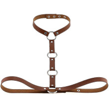 (Coffee) Erotic clothing new fashion leather harness sexy chest sculpting body waist belt punk gothic
