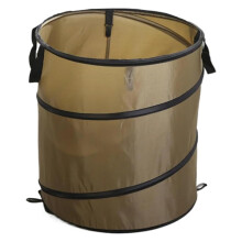 Heavy Duty Reusable Garden Waste Bags 10 Gallon Collapsible Waterproof Leaf Bin with Clip Dark Green