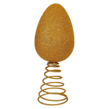 (Golden Egg) Easters Mini Eggs Tree Toppers with Glittering Easters Mini Eggs Ornament for Festival Home and Party Decoration