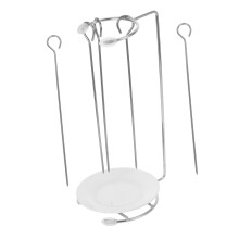 BBQ Skewer Rack Stainless Steel Kabob Holder for Even Heat Grilling and Easy Clean Outdoor Use