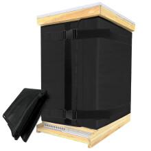Beehive Winter Wrap Insulated Cover for 8 and 10 Frame Hives, 3Layer Waterproof Windproof Black