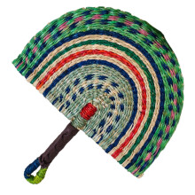 (3) Hand Woven Grass Fan Multiple Color Summer Cooling Fan and Unique Home Decoration