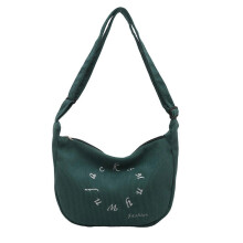 (dark green) Corduroy Crossbody Bag Casual Shoulder Bags with Adjustable Strap Lightweight And Practical Satchel For Unisex Use orange