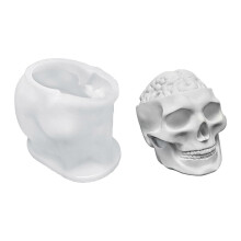 (Brain Skeleton) Silicone Mold for Handmade Candle and Gifts Halloween Theme Desktop Decoration Mould for Craft Enthusiasts Jewelry Tool