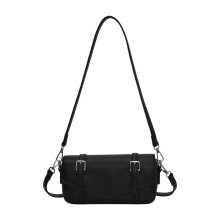 (Black) Elegant Women's Underarm Bag Casual Shoulder Bags PU Leather Crossbody Satchel with Adjustable Stap For Everyday Wear Gray