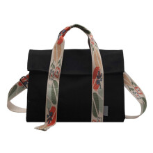 (Color black) Canvas Shoulder Bag Practical Crossbody Purse Handbag for Women Casual Work Purses for Shopping School and Travel Color black