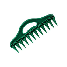 Green Plastic Garden Soil Digger and Seed Planting Tool with Ergonomic Grip and Precise Spacing