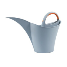 2 Liter Long Spout Watering Can for Indoor Plants, Ergonomic Easy Grip, AntiDrip Silver Gray