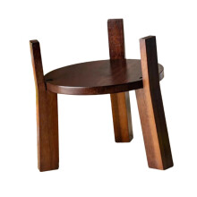 Wooden Beverage Dispenser Stand 16cm for Bar and Party, Stable Support for Easy Cup Filling