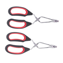 2PCS Heat Resistant BBQ Tongs Set with Secure Clamp and Ergonomic Grip for Cooking and Grilling