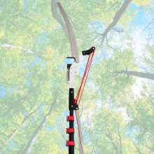 24FT Telescopic Pole Saw, Extendable Tree Pruner with Precision Steel Blade, Lightweight Long Reach Branch Trimmer for Gardening