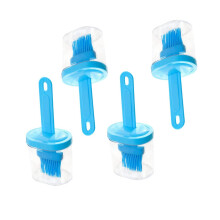 Silicone Basting Brush Set 4Pcs Ergonomic Heat Resistant Cooking Oil Brushes for BBQ Baking Grill