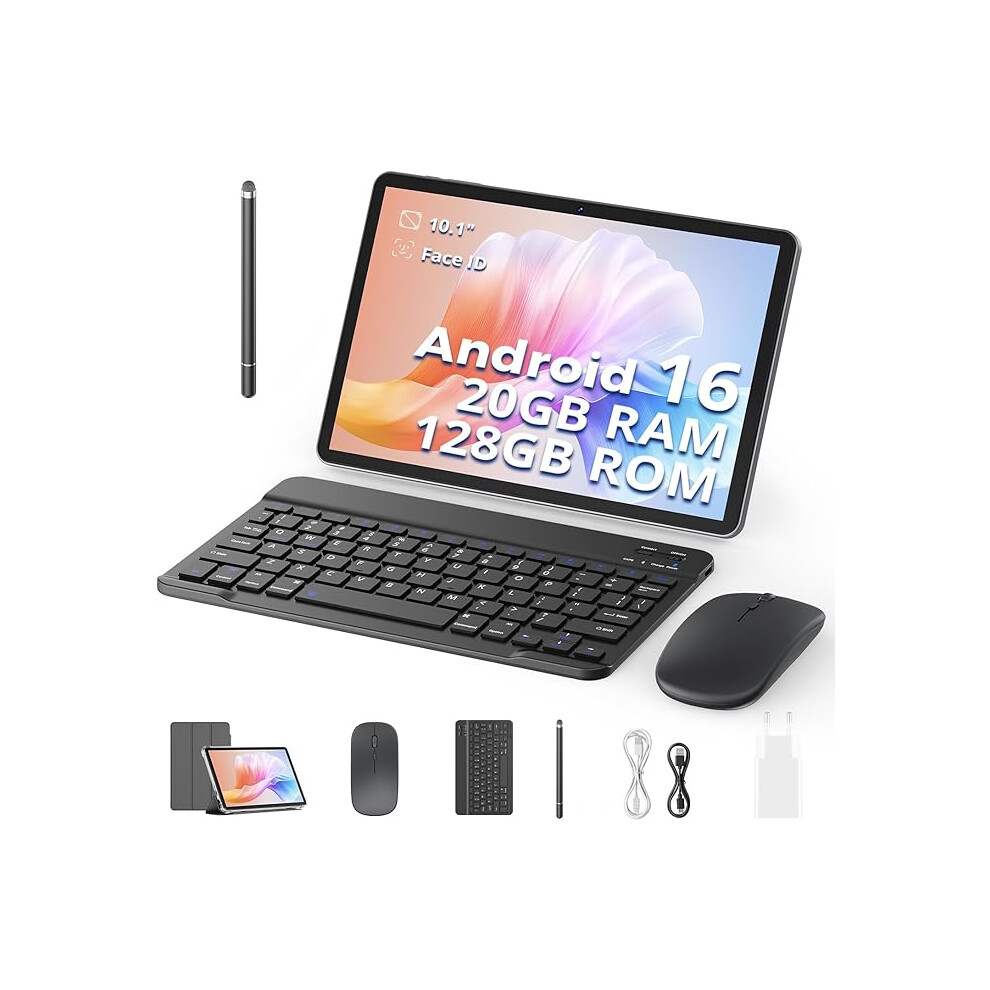 Android Tablet, 2025 Newest 10 Inch Tablet With Keyboard, Stylus Pen, Mouse And Case Widevine L1 T7250 Octa-Core 1280X800 Hd Ips Screen 6600Mah 10739655