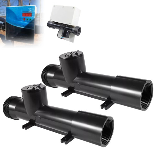 Pool Ionizer Replacement Chamber 4CH4002R for Above Ground Pool, Copper Silver Ion System (2Pcs)