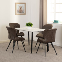 Marlow & Quebec Dining Set X4 Chairs