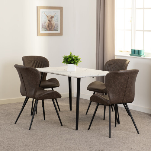 Seconique Marlow & Quebec Dining Set X4 Chairs