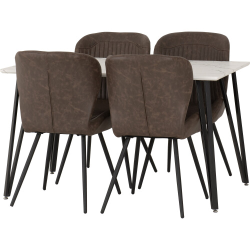 Seconique Marlow & Quebec Dining Set X4 Chairs 1