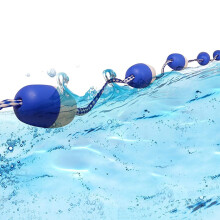 Pool Safety Rope 26ft Blue White Floating Pool Divider with Visibility Floats and Easy Hook Installation