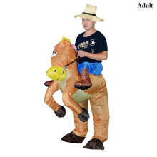 (Adult, Brown) Horse Ride On Inflatable Costume Cowboys on Horse Fancy-Dress Costume Funny Novelty Dress-Up Party Wear tao