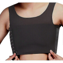(XL, Black) Chest Binder Breath Mini Mizer Breast Undershirt Intimates Bra