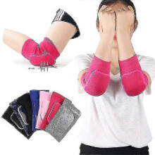(L) Elastic Elbow Pads Thickened Sponge Elbow Knee Protectors Guard Basketball Volleyball Sport Arm Sleeve Pad Adults Children