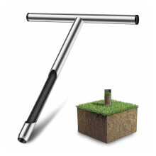 12 Inch Stainless Steel Soil Probe, Ergonomic THandle Soil Sampler Tool for Accurate Garden Lawn Testing
