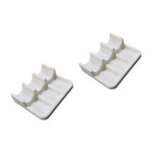2 stuks 3D-printborstel-organizerstandaard voor reizen,-Wit