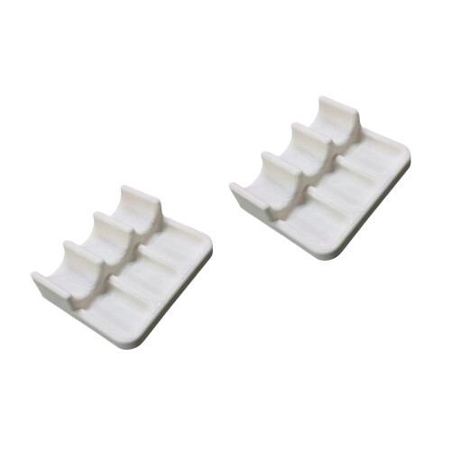 2 stuks 3D-printborstel-organizerstandaard voor reizen,-Wit