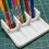2 stuks 3D-printborstel-organizerstandaard voor reizen,-Wit 2