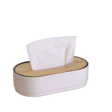 Creative Wooden Tissue Box with Wide Mouth Pull for Living Room and Office Desktop Decor