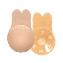 (S) 4PCS Push Up Sticky Bras for Women, Backless Invisible Bra Adhesive Bra Breast Lift Tape Reusable Nipple Covers