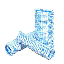 Flexible Perforated French Drain Pipe 2in, Durable Steel Core Garden Yard Drainage Tube 2m