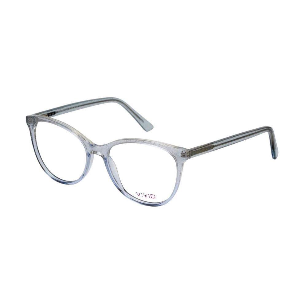 Blue Glitter Oval Reading Glasses For Women +0.50 Magnification Stylish Lightweight Readers