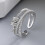 (Silver) Fidget Ring, Anxiety Ring for Women, Silver Ring with Beads Spinner Ring, Stress Reliever Spinner Rings, Adjustable Open Ring 3