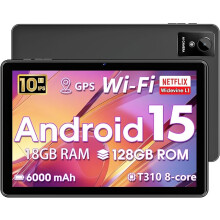 Tablet 10 inch Android 15, 2025 New Touchscreen Tablets, 18GB RAM 128 ROM, 1TB Expandable, Widevine L1 Compatible Octa-Core Tablet