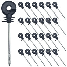 SelfTapping Electric Fence Insulators for Wooden Posts, Pack of 25, Fits Polywire and Polytape