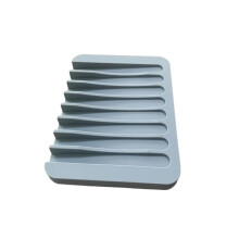 20pcs AntiSlip Silicone Soap Dish with Fast Drain for Bathroom, Shower, Sink and Countertop Gray