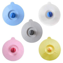 5 Pcs Silicone Cup Lids Reusable Anti-dust Cup Cover Silicone Drink Cup Lids for Coffee Cup Beer Mug Wine Glass